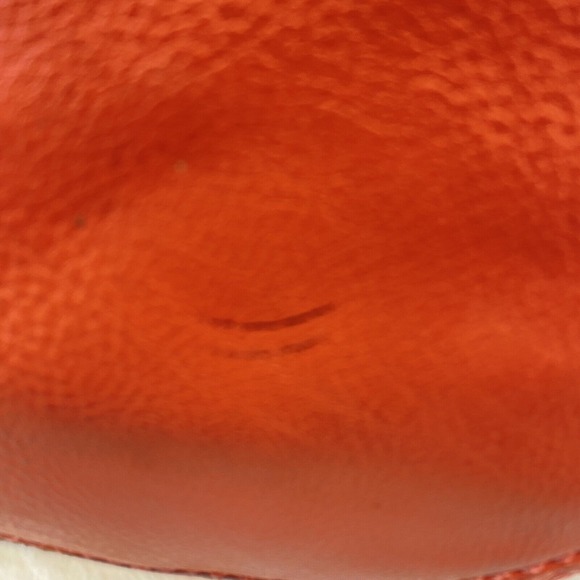 The Sak Hobo Shoulder Bucket Bag Tangerine Leather Pebbled Boho Y2K Hippie Hobo - Picture 11 of 14